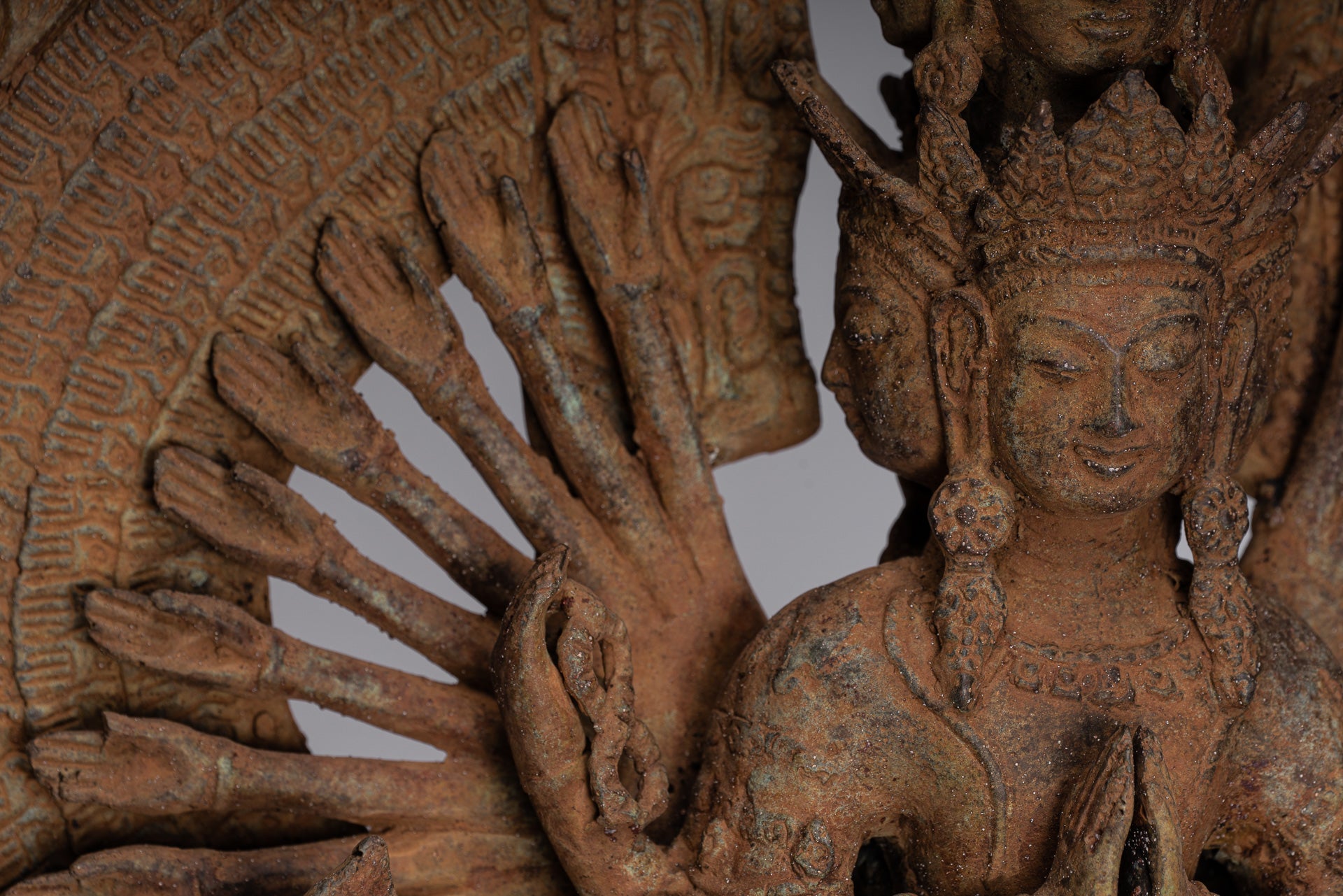 Bodhisattva Statue - Antique Indonesian Style Javanese 1000 Arm Avaloketishvara Bodhisattva Statue - 61cm/24"