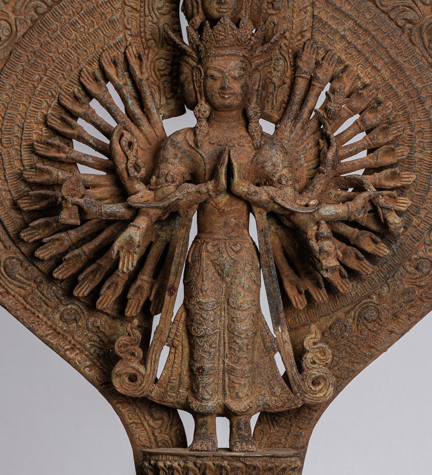 Bodhisattva Statue - Antique Indonesian Style Javanese 1000 Arm Avaloketishvara Bodhisattva Statue - 61cm/24"
