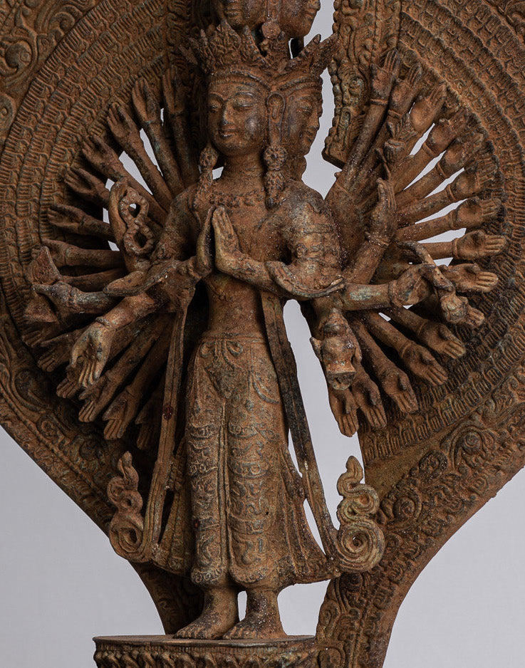 Bodhisattva Statue - Antique Indonesian Style Javanese 1000 Arm Avaloketishvara Bodhisattva Statue - 61cm/24"