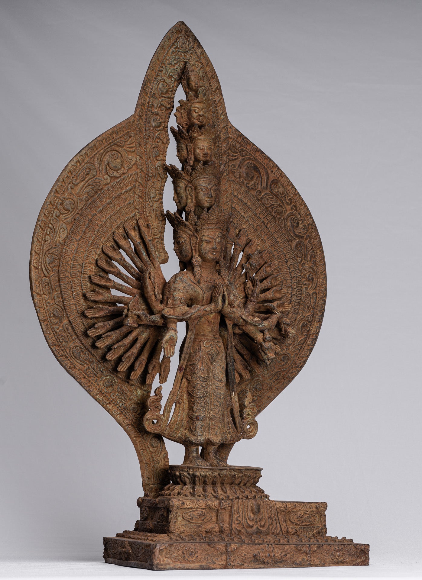 Bodhisattva Statue - Antique Indonesian Style Javanese 1000 Arm Avaloketishvara Bodhisattva Statue - 61cm/24"