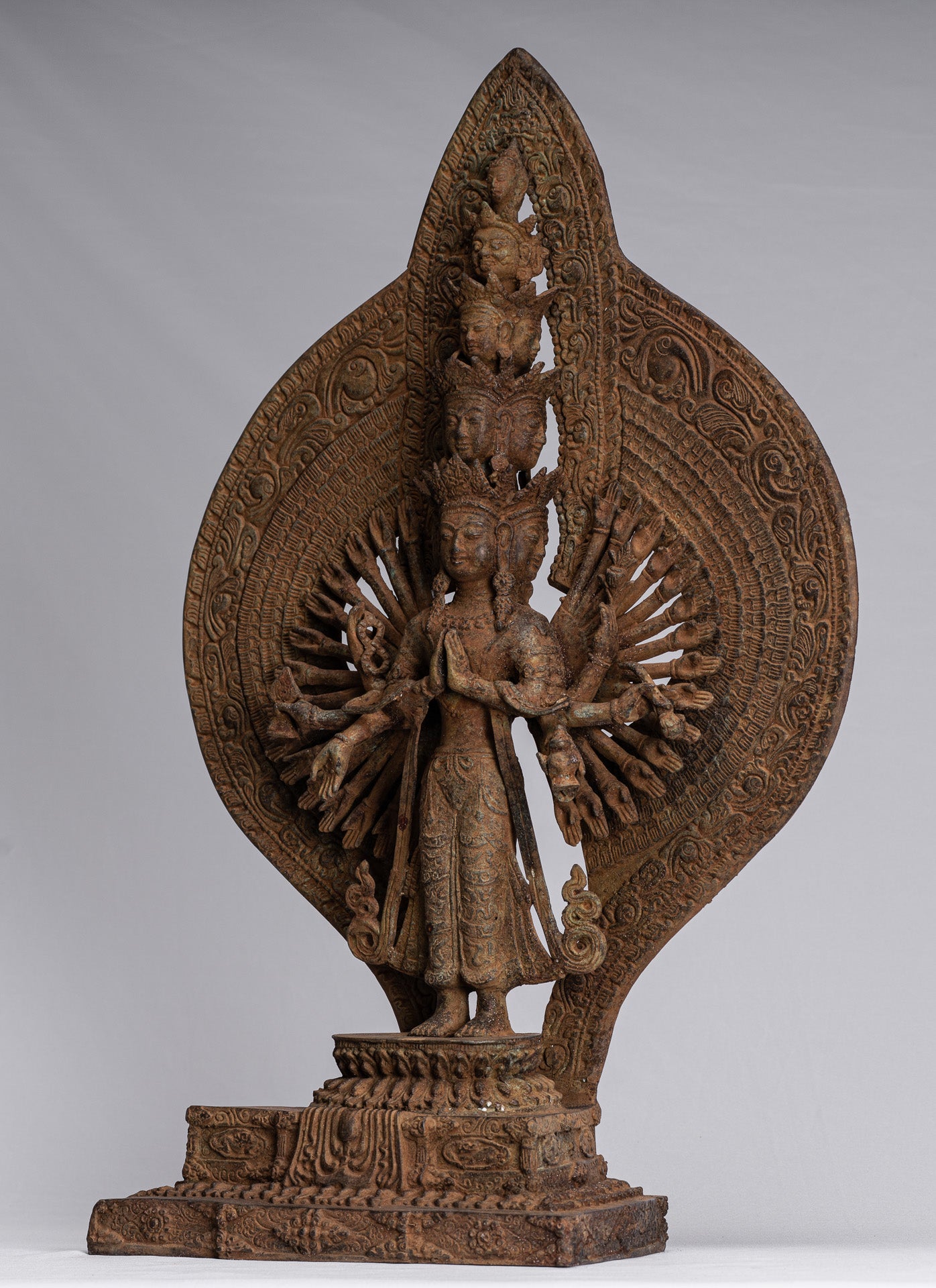 Bodhisattva Statue - Antique Indonesian Style Javanese 1000 Arm Avaloketishvara Bodhisattva Statue - 61cm/24"