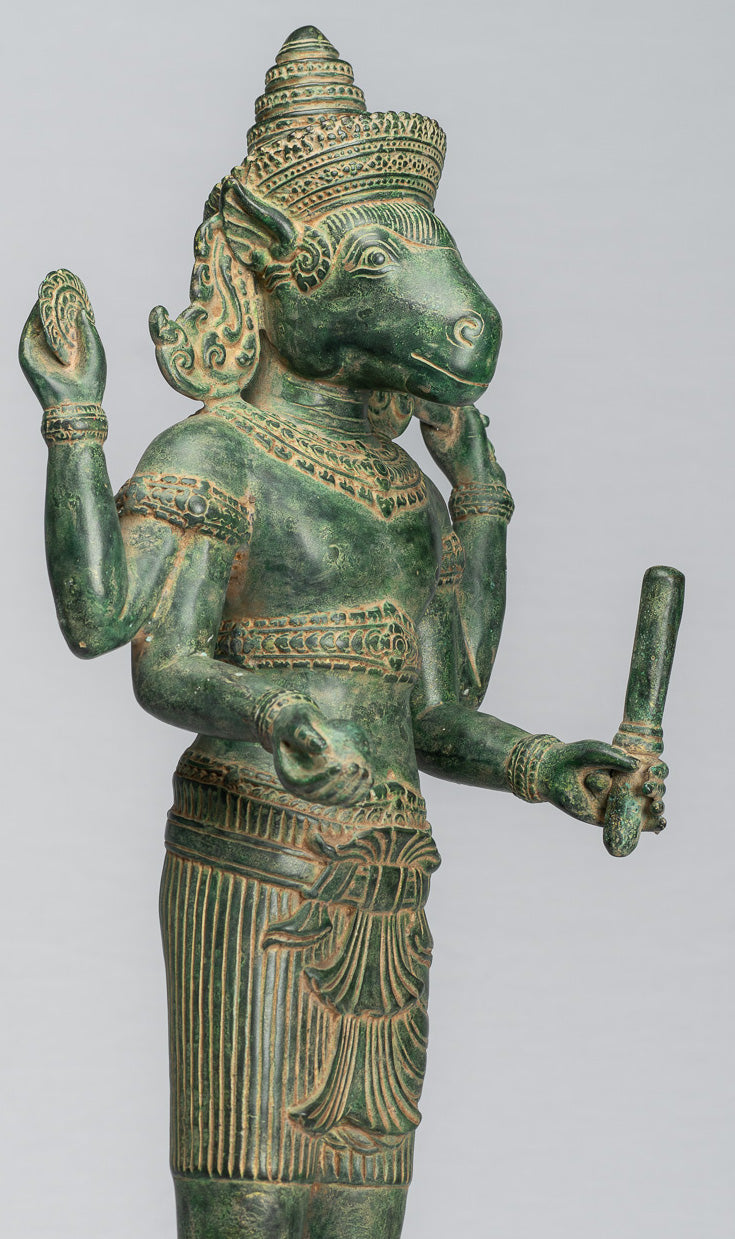 Statua Kalkin - Antique Khmer Style in piedi Hayagriva Kalkin Horse of Vishnu - 56cm/22 "