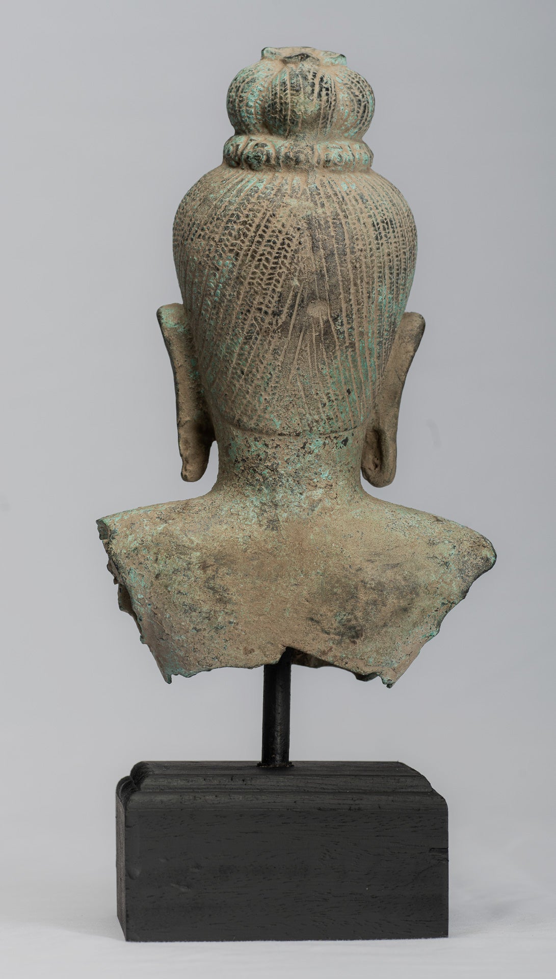 Antique Khmer Style Bronze Vishnu Torso Statue - Protector & Preserver -27cm/11"