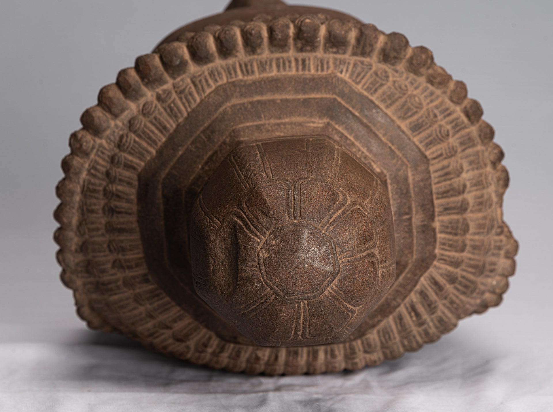 Antique Khmer Stone Mounted Angkor Wat Style Dvarapala Temple Guardian-50cm / 20 "