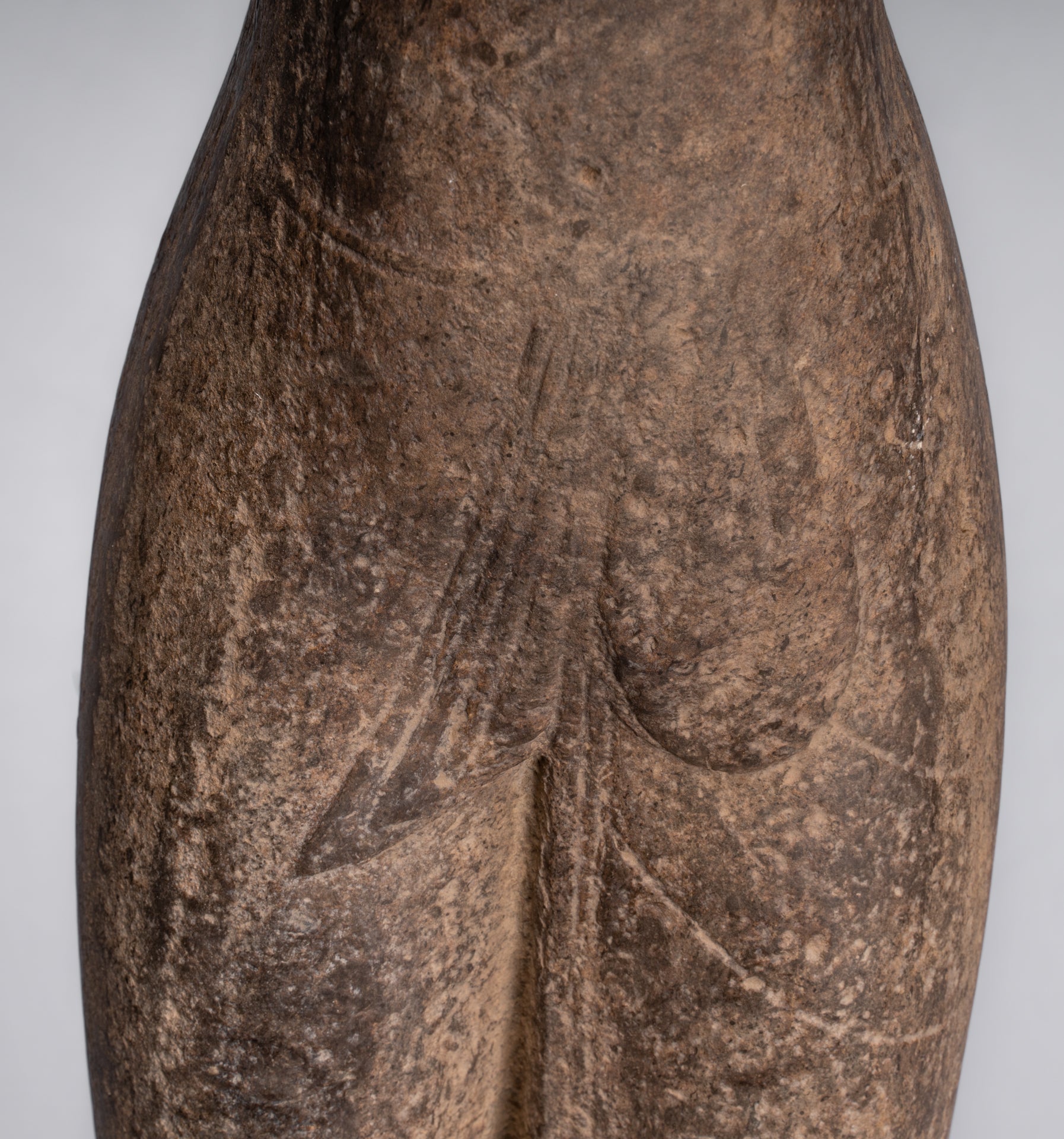 Statue Ardhanarishvara - Antique Phnom Da Style Khmer Sandstone in piedi Shiva Parvati Statue - 88cm/35 "