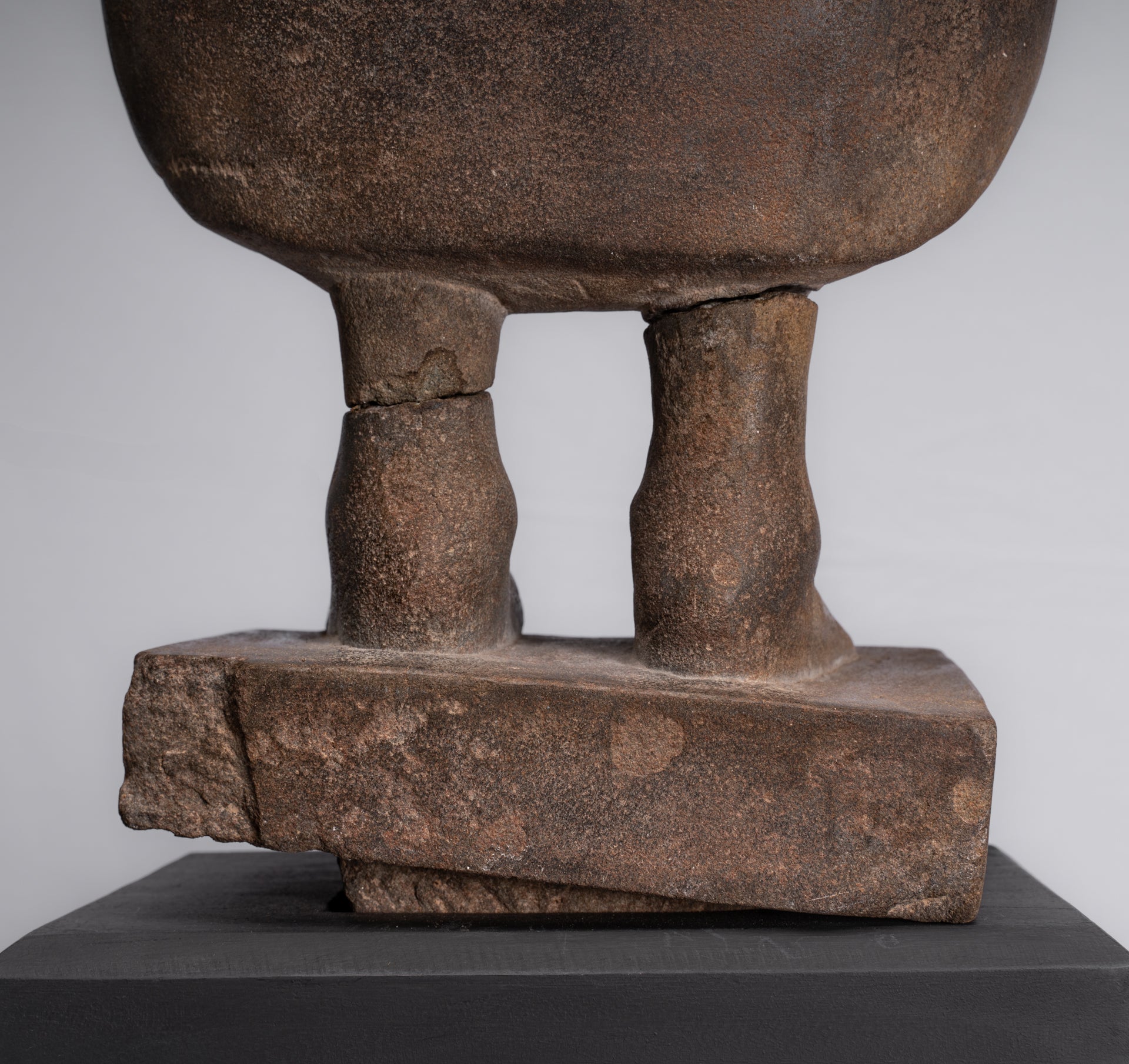 Buddha Statue - Antique Thai Style Standing Stone Dvaravati Buddha Statue - 102cm/41" Tall