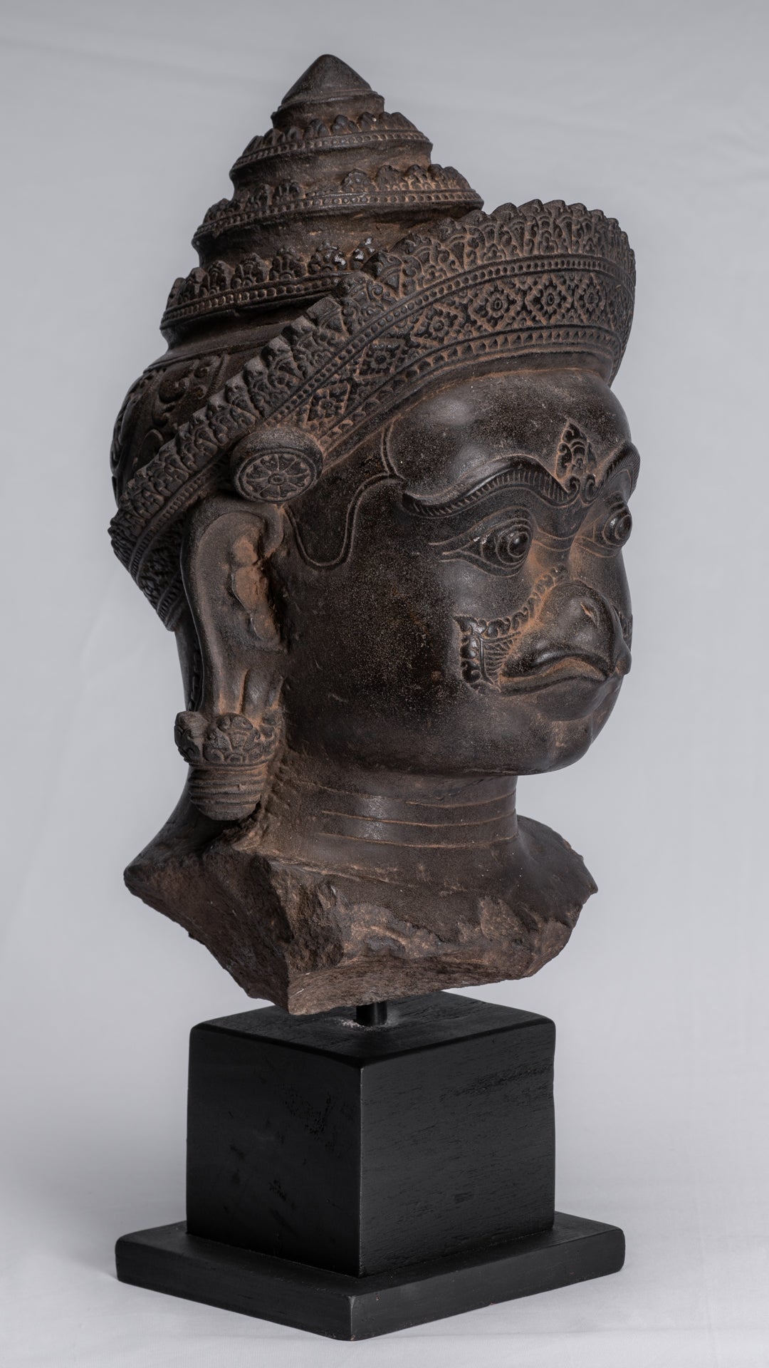 Garuda-Statue – antike Banteay-Srei-Stil-Stein-Khmer-Garuda-Vishnu-Statue – 46 cm/18 Zoll