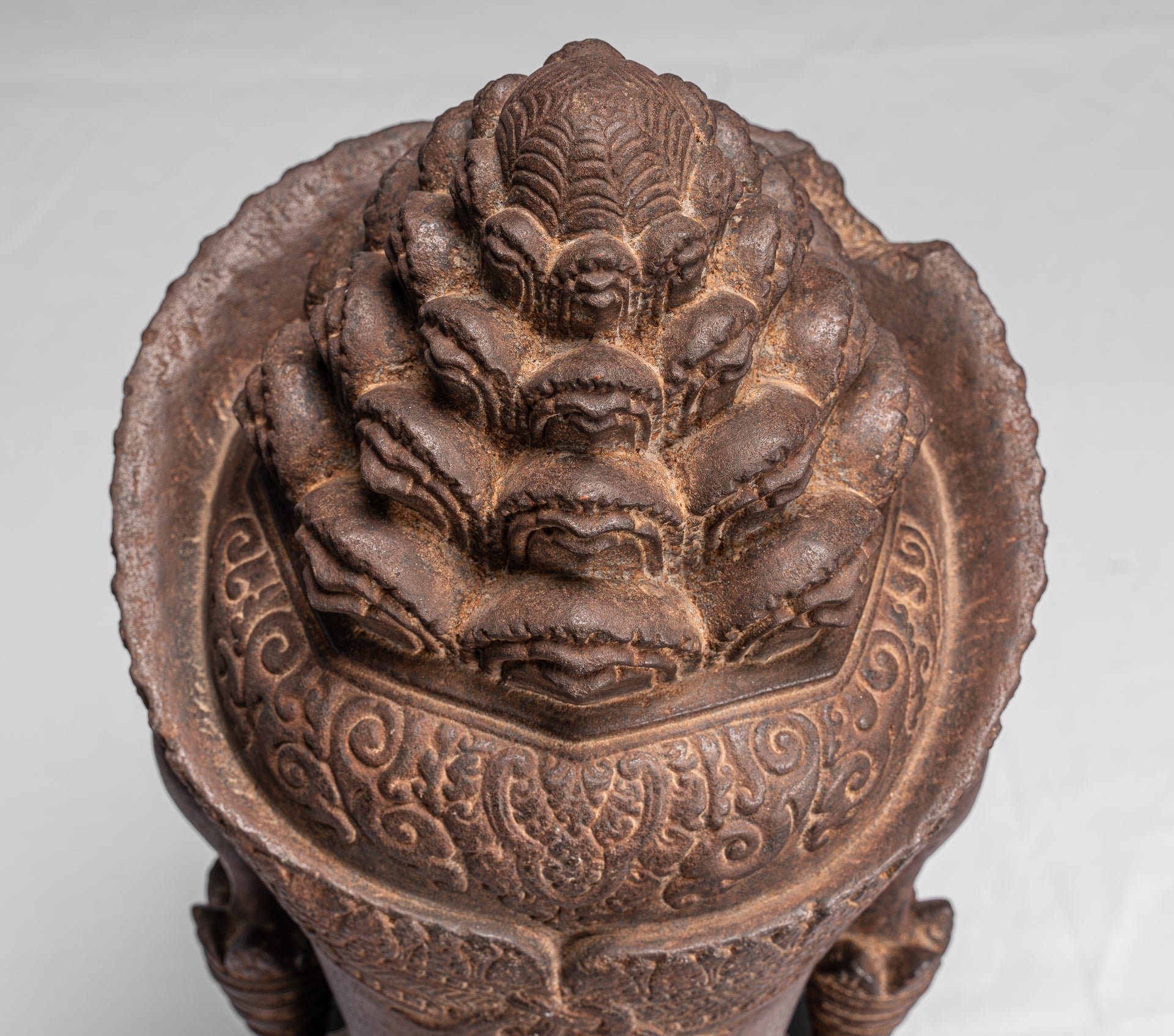 Statua del Guardian - Antique Khmer Stone Angkor Wat Style Yaksha Temple Guardian - 57 cm / 23 "