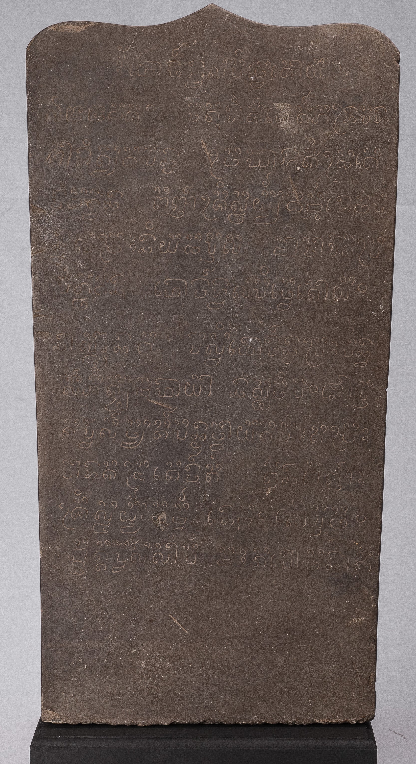 Statue Vishnu - Antique Baphuon Style Stone seduto Khmer Vishnu e Lakshmi Stele- 80 cm / 32 "