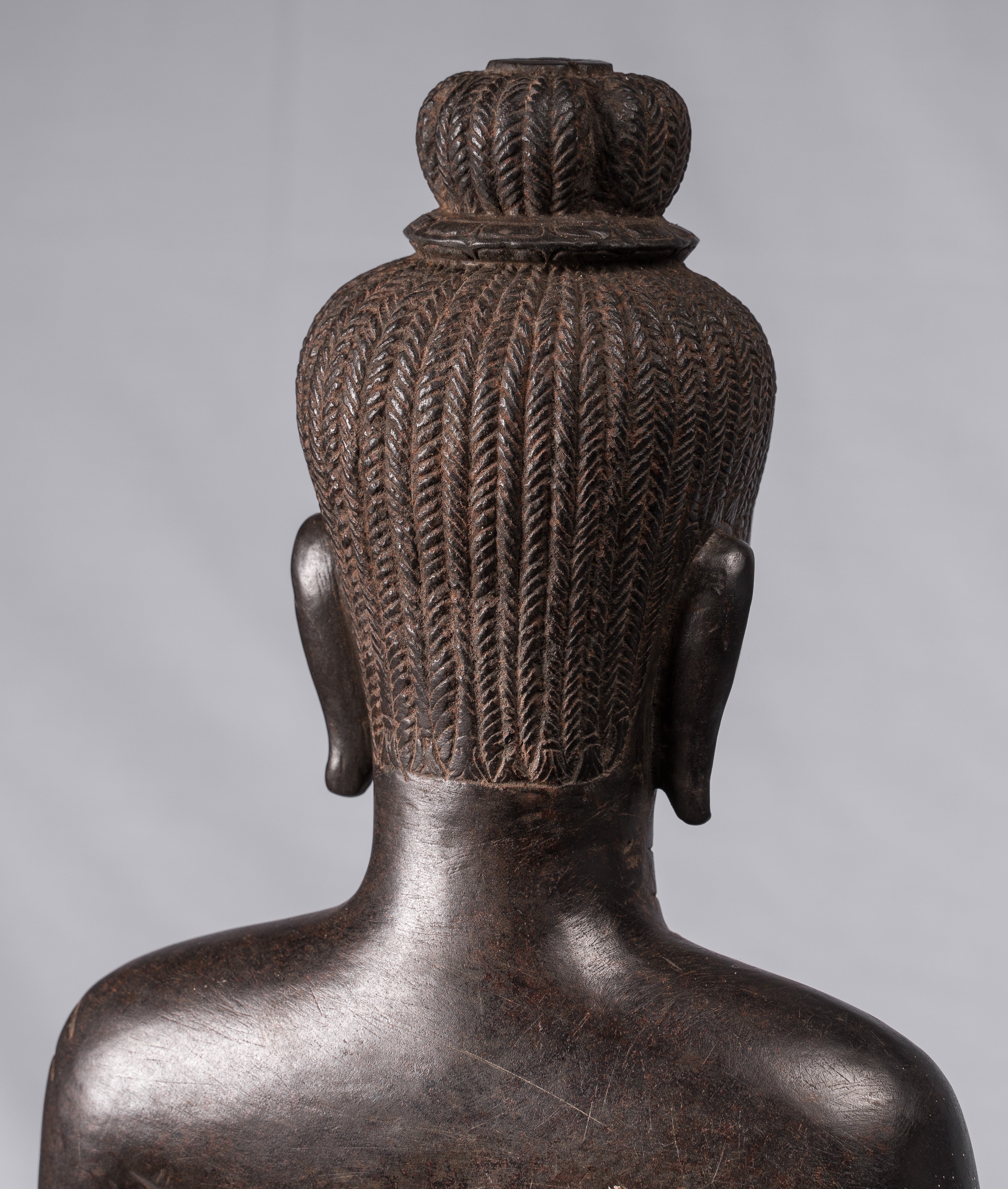 Estatua de Lakshmi - Stone de estilo Baphuon antiguo Lakshmi / Devi consorte de Vishnu Torso - 78 cm / 31 "