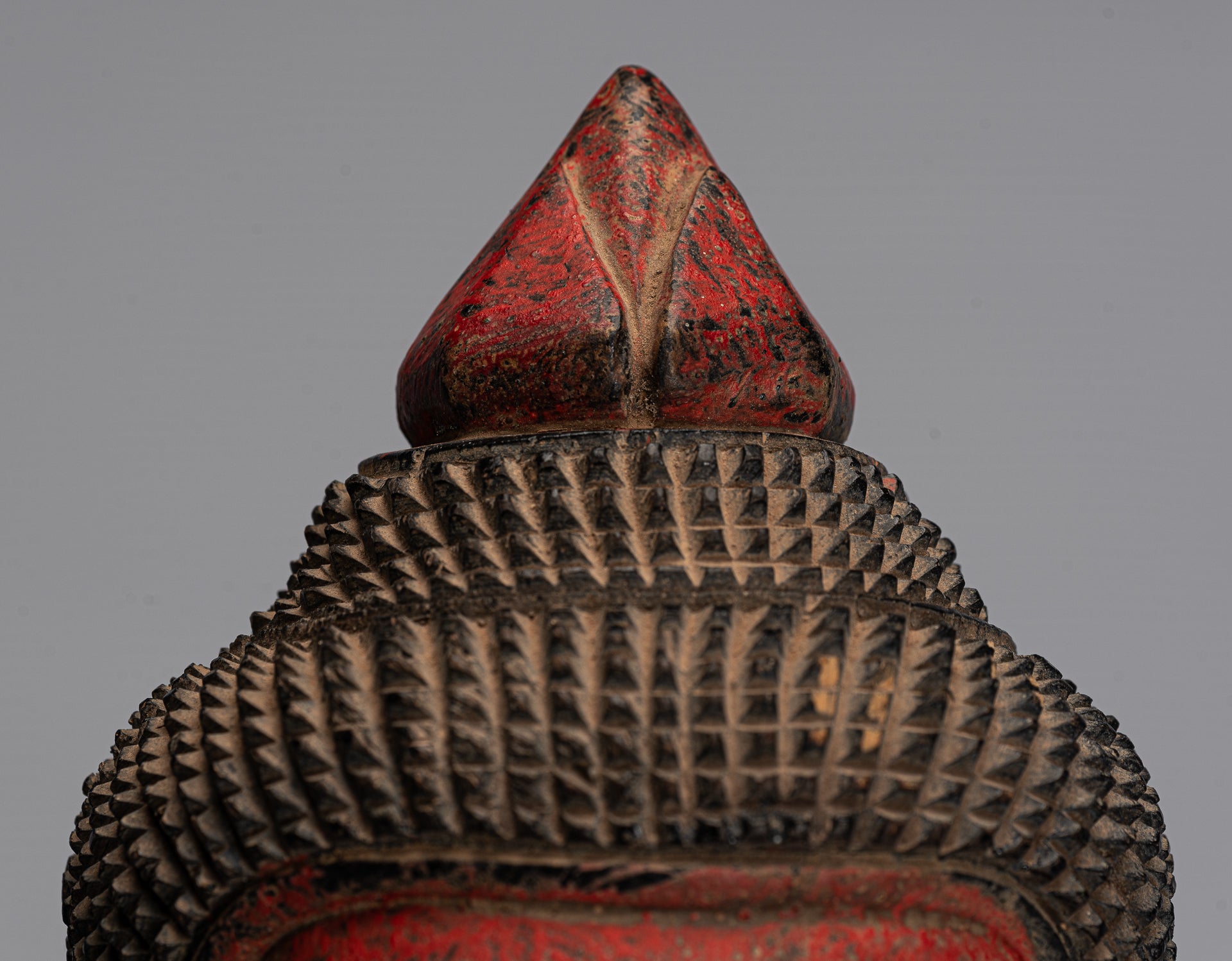 Buddha Statue-Antique Khmer Style SE Asia Seated Wood Meditation Buddha Statue-51cm/20 "