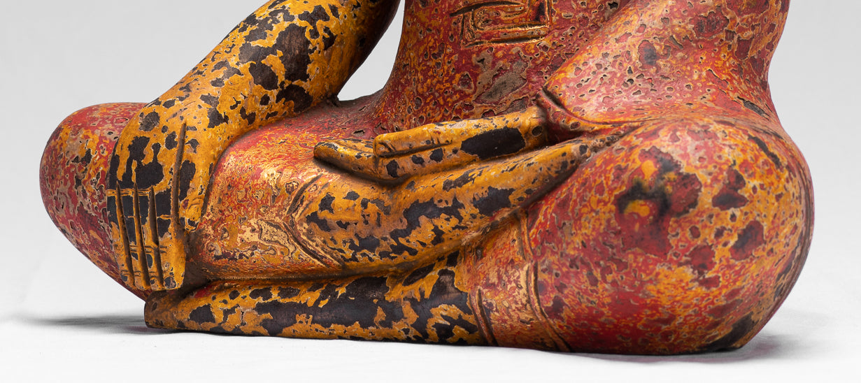 Estatua de Buda - Estatua de Buda de la Madera de Madera Asia ASIA ASIA ASIA ASIA - 39cm/16 "