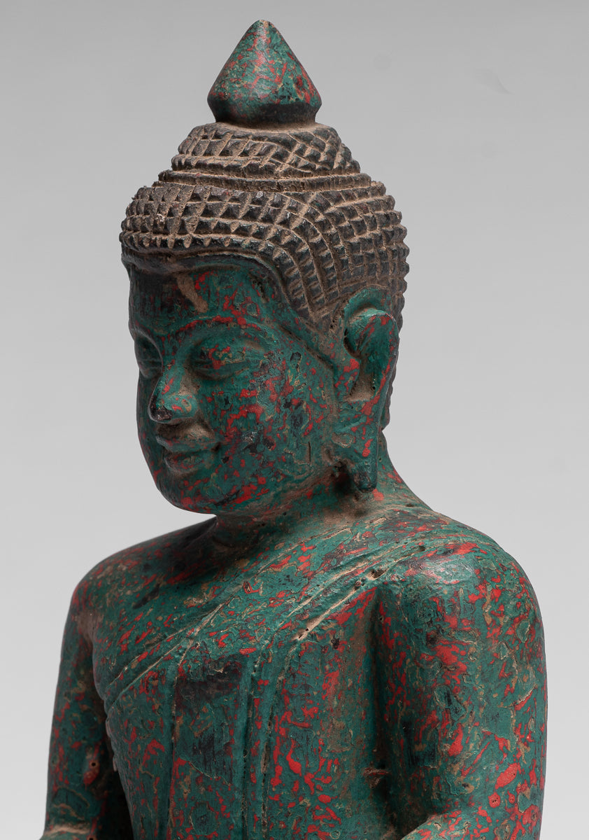 Estatua de Buda - Estatua de Buda de la Madera de Madera Asia ASIA ASIA ASIA ASIA - 21cm/8 "