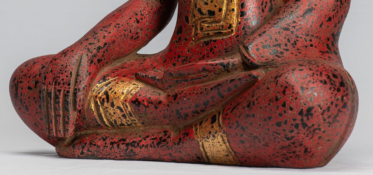 Estatua de Buda - Estatua de Buda de la Madera de Madera Asia ASIA ASIA ASIA ASIA - 39cm/16 "