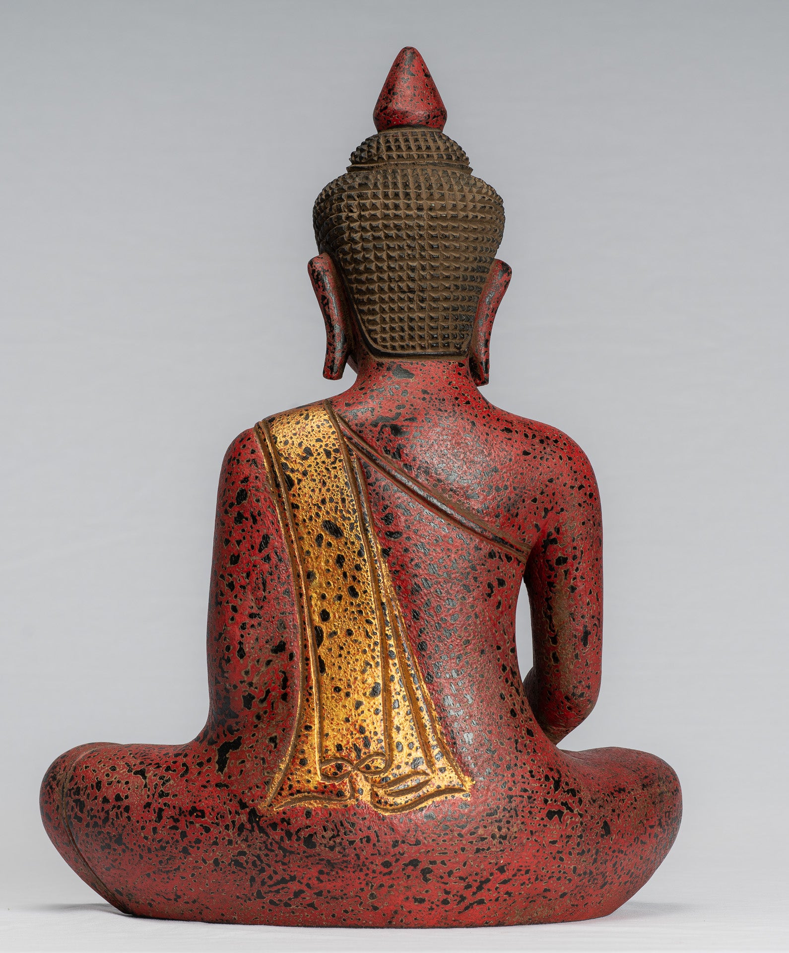 Estatua de Buda - Estatua de Buda de la Madera de Madera Asia ASIA ASIA ASIA ASIA - 39cm/16 "