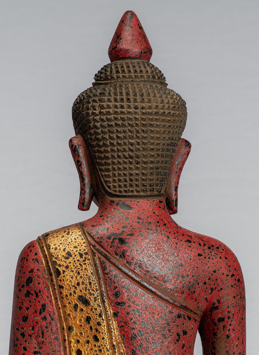 Estatua de Buda - Estatua de Buda de la Madera de Madera Asia ASIA ASIA ASIA ASIA - 39cm/16 "