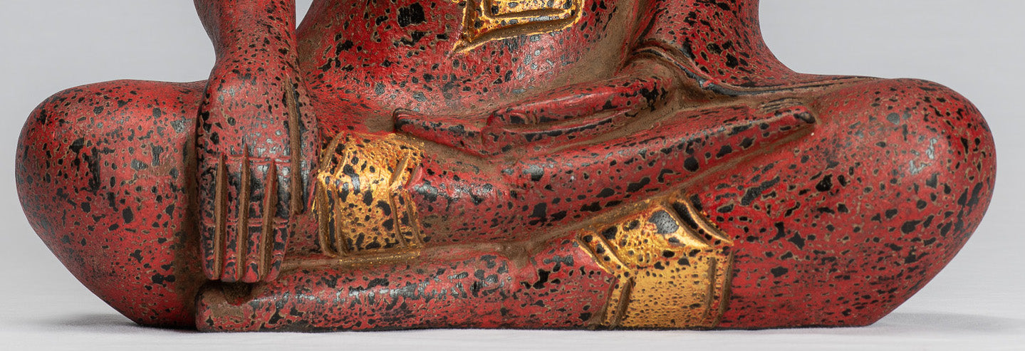 Estatua de Buda - Estatua de Buda de la Madera de Madera Asia ASIA ASIA ASIA ASIA - 39cm/16 "