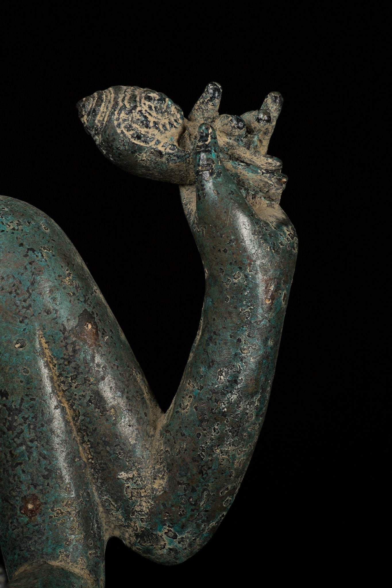 Vishnu - Antique Khmer Style Bronze Koh Ker in piedi Vishnu Statue - 82cm/32 "