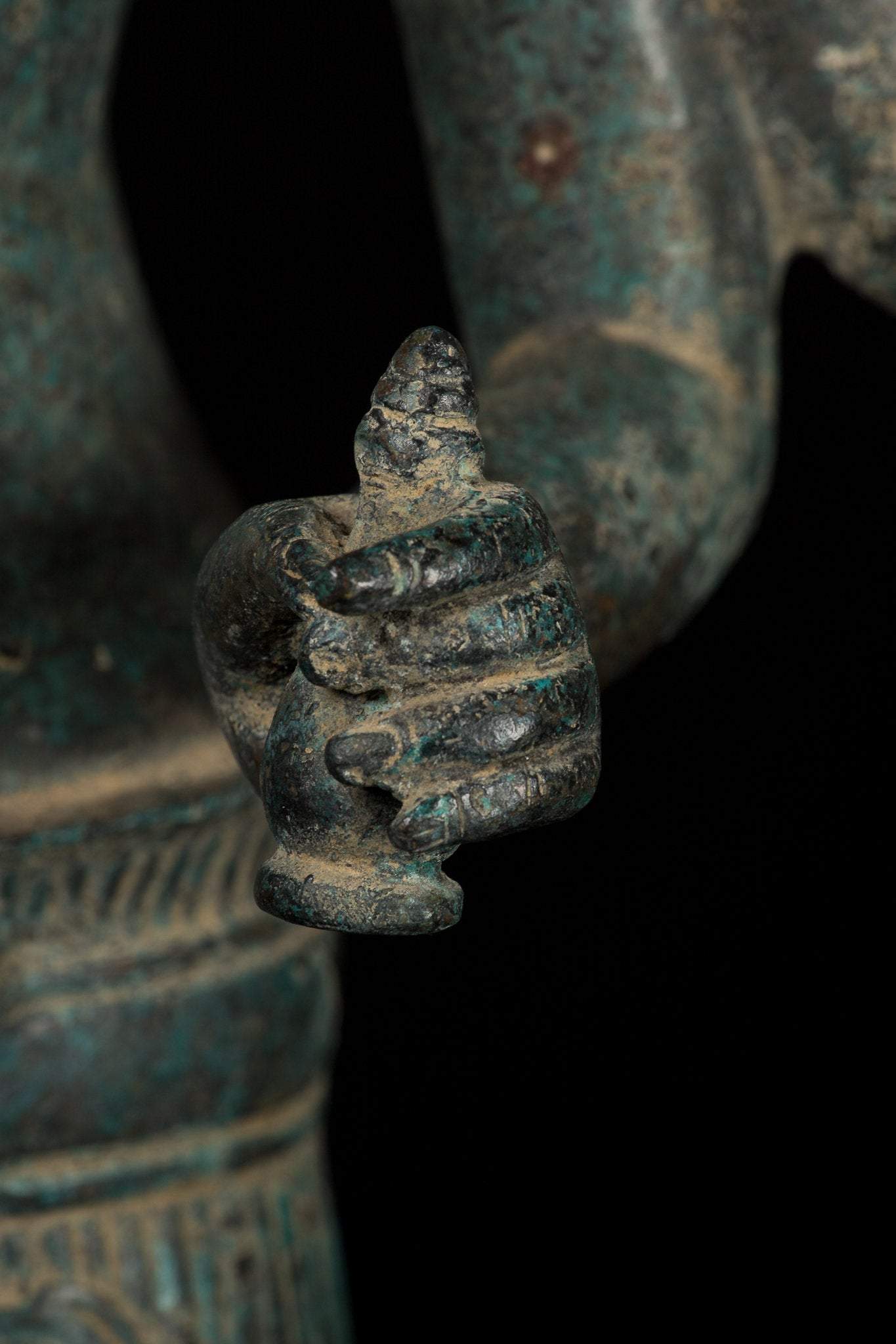 Vishnu - Antique Khmer Style Bronze Koh Ker in piedi Vishnu Statue - 82cm/32 "