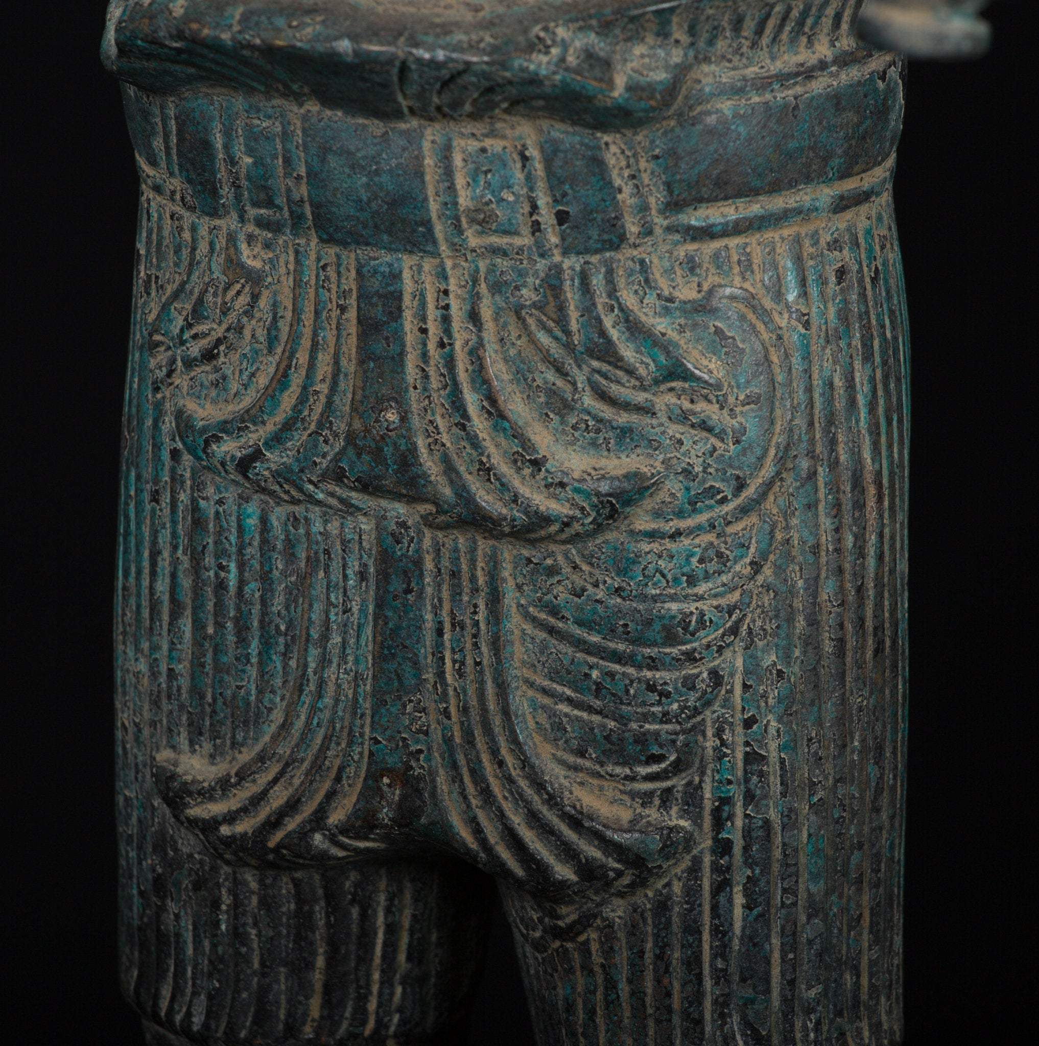 Vishnu - Antique Khmer Style Bronze Koh Ker in piedi Vishnu Statue - 82cm/32 "