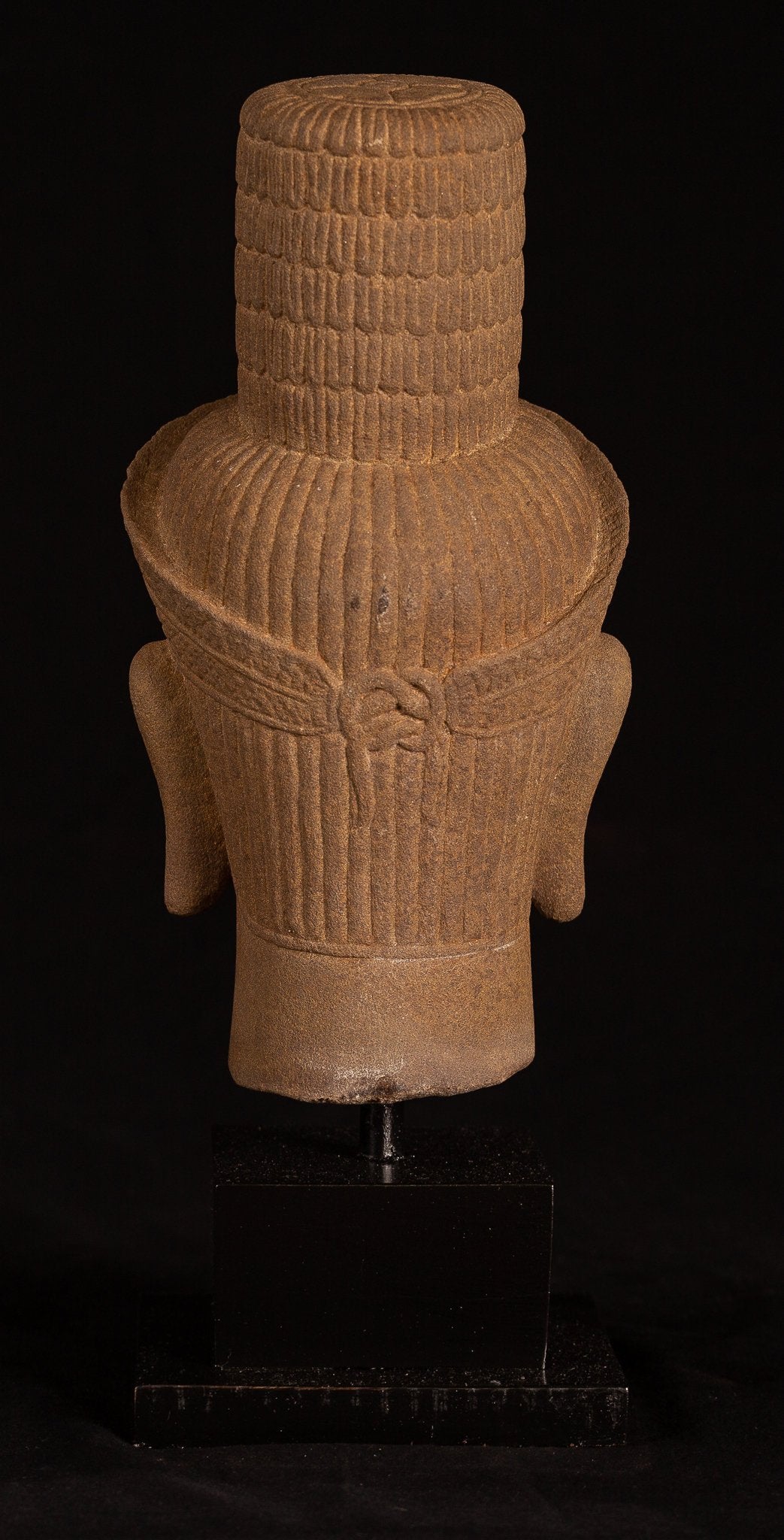 Antique Bakheng Style Khmer Stone Shiva Head Statue-The Destroyer-35cm/14 "