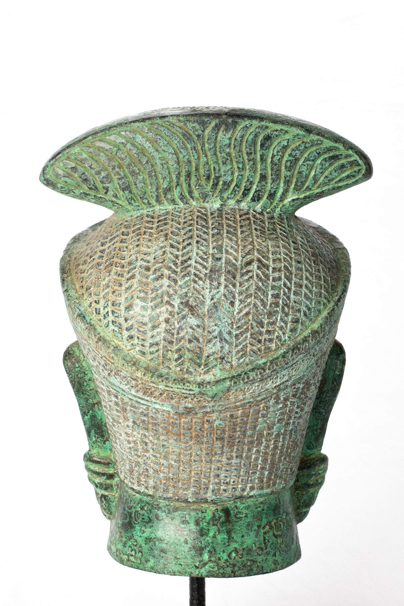 Antique Khmer Style Bronzo Lakshmi o Devi/Divina Head - 24 cm/10 "