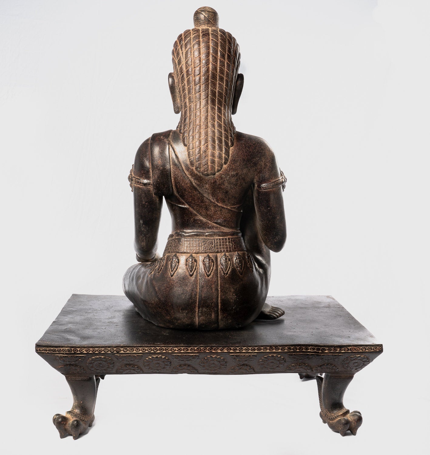 Yeay Mao-Statue – antike Bronze-Statue im Khmer-Stil – Yeay Mao oder Oma Mao-Statue – 84 cm.