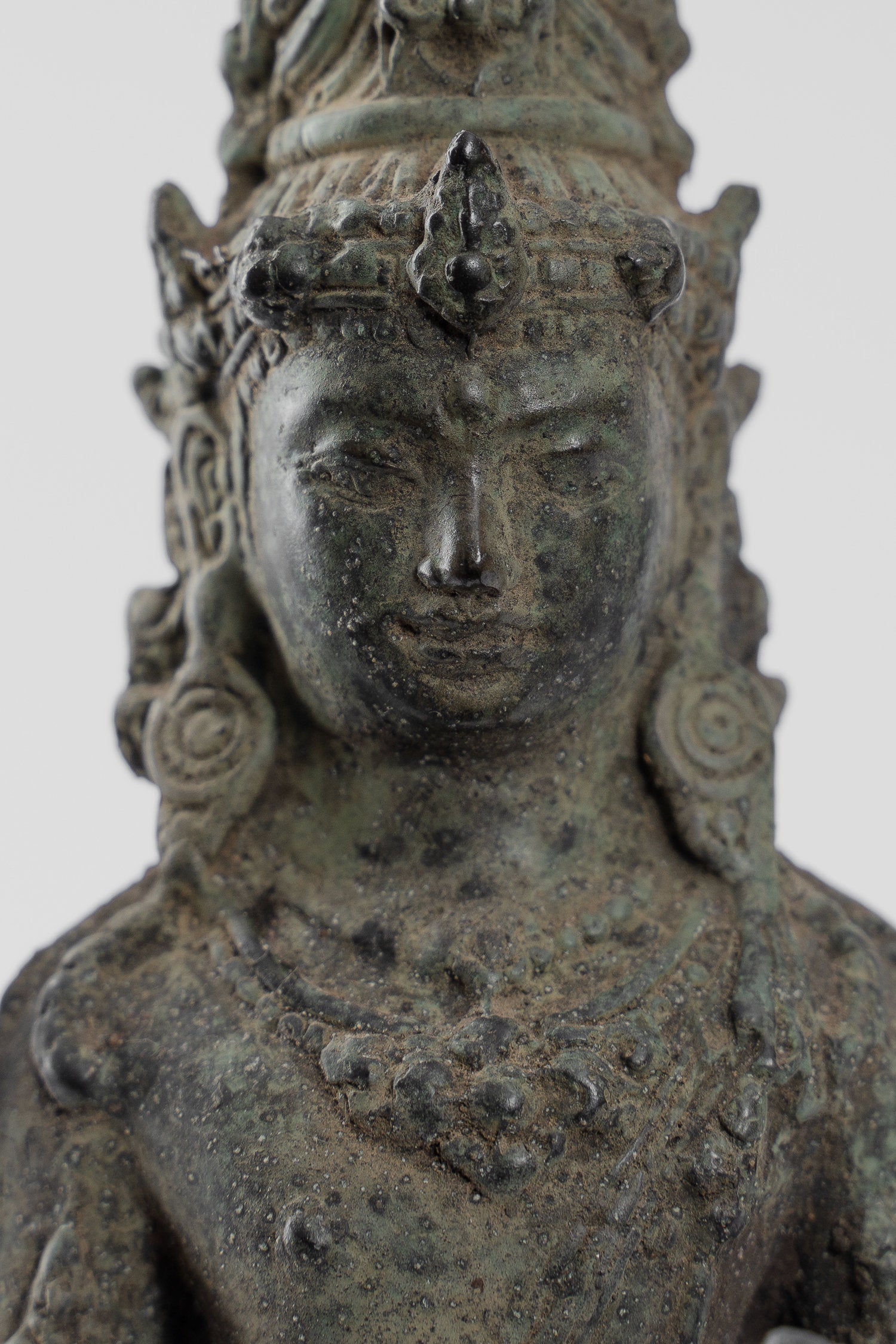 Vishnu statue - majapatit bronze Vishnu statue dans l'ancien style javanais - 31 cm