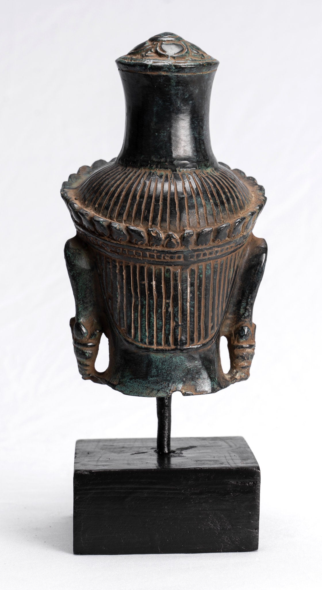 Estatua de Lokeshvara - Cabezal de Lokeshvara Montado de estilo de bronce de estilo Jhmer.