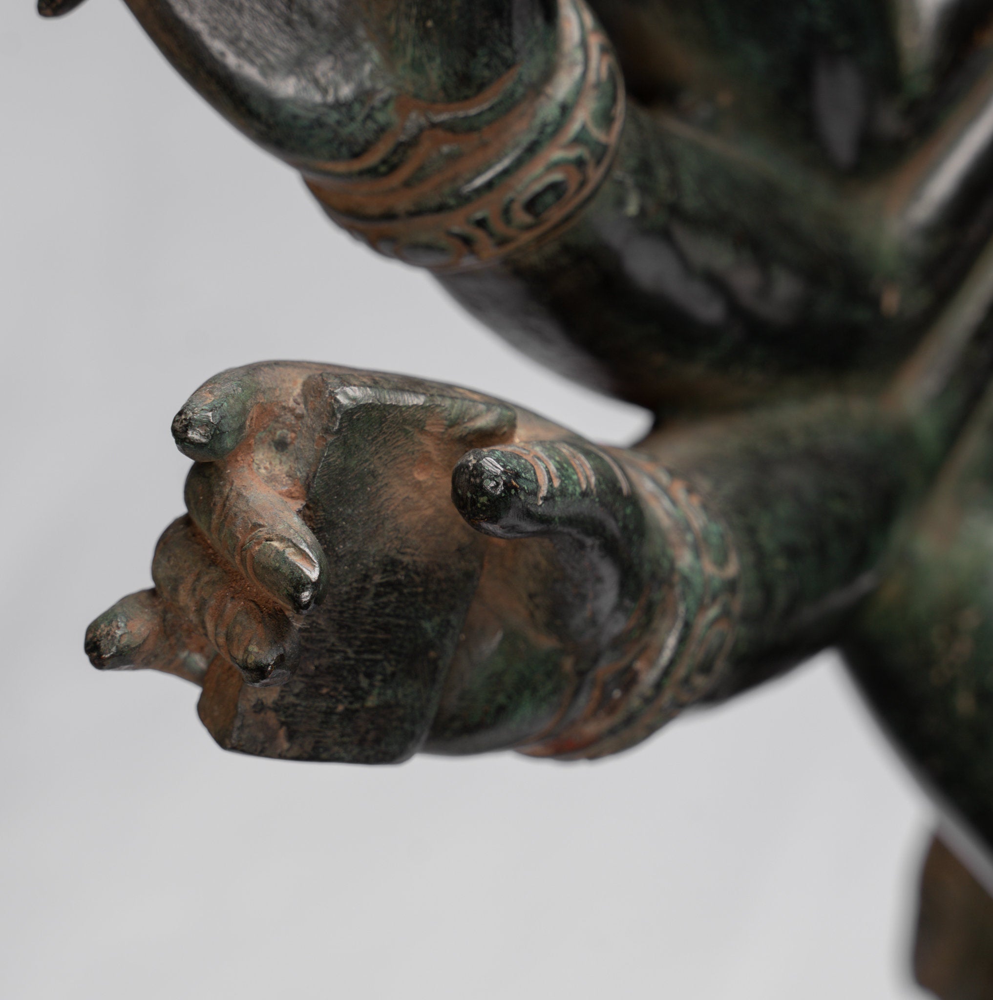 Estatua de Ganesha - Estatua de bronce de bronce de estilo Jhmer antiguo y Yoni - 86 cm/34 "