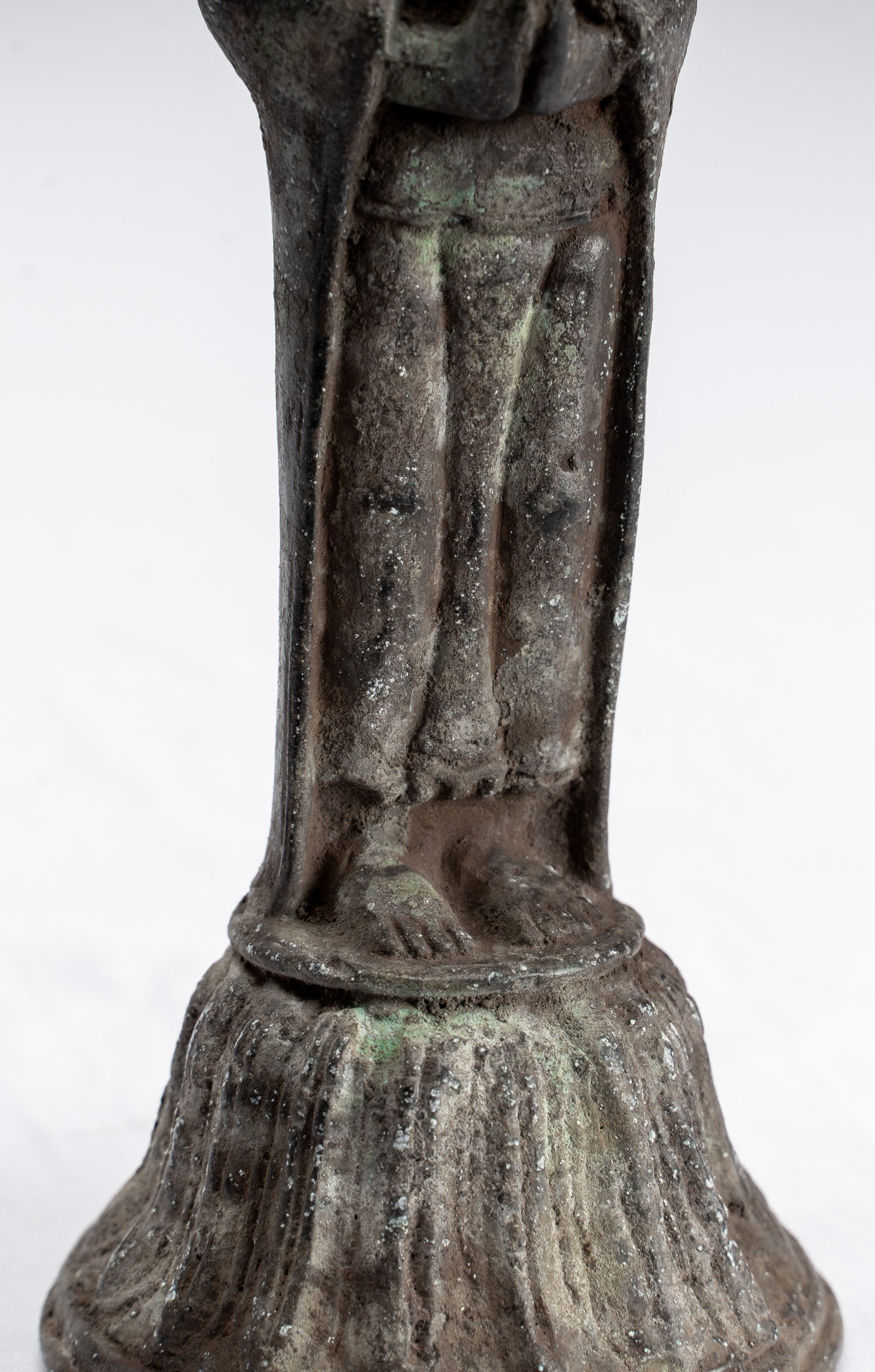 Buddha Statue mit Antiker indonesischer Stil Stehende Bronze Javanesische Anbetung Buddha mit 16cm/6"