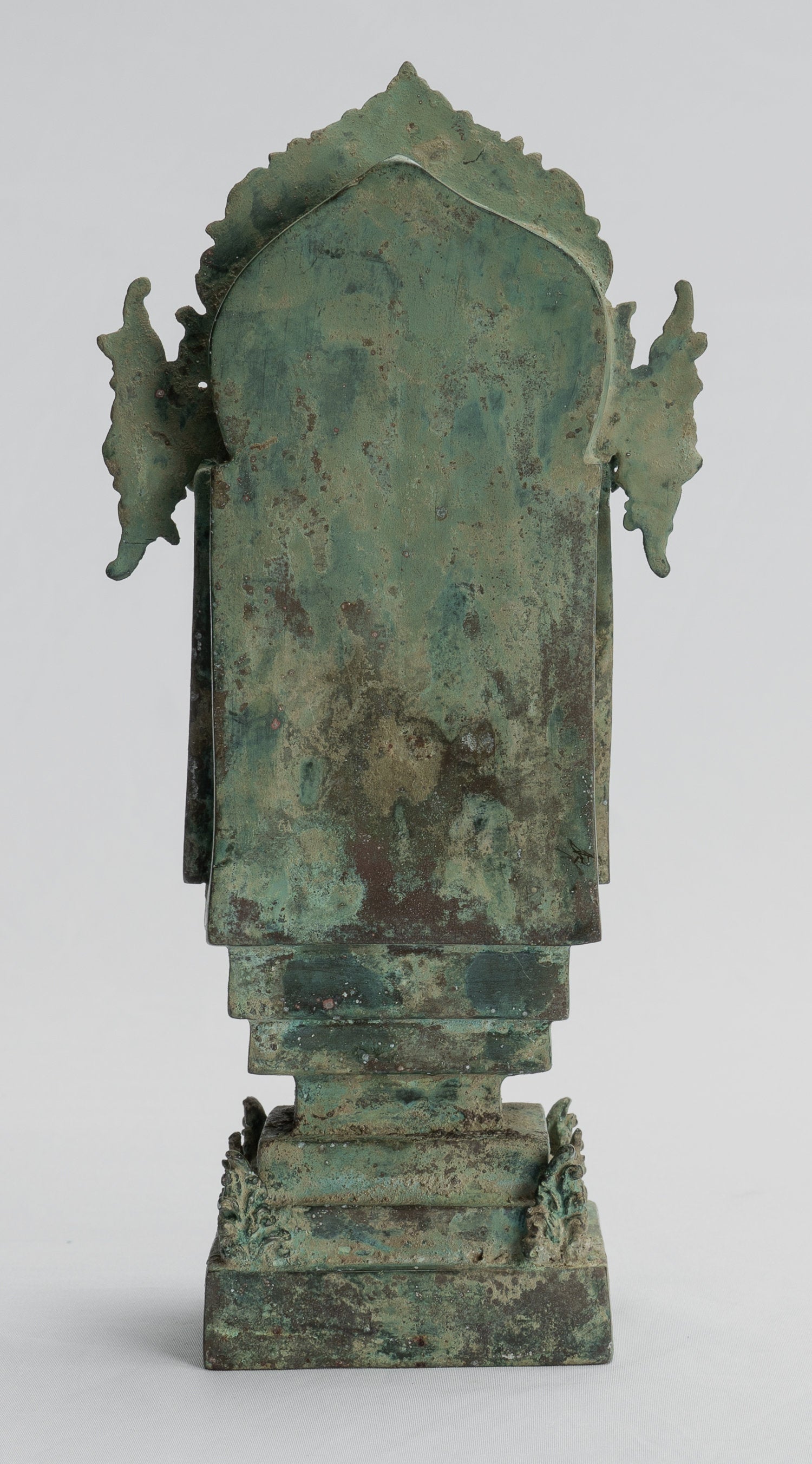 Buddha Statue-Antike Indonesische Stil Bronze sitzend javanische Lehr Buddha Statue -26cm/10 "