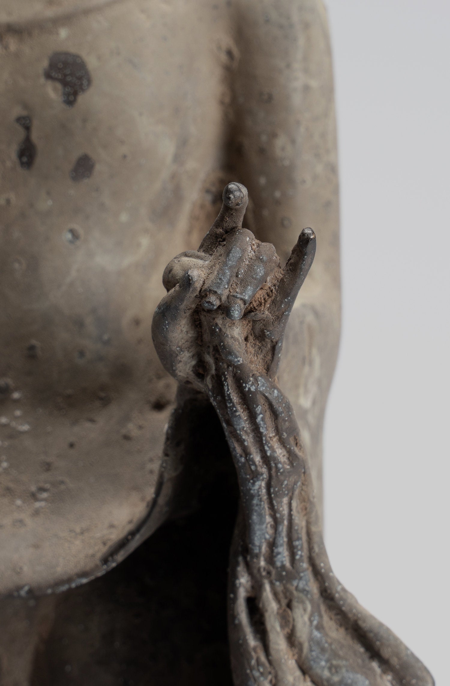 Statua di Buddha - Antique stile indonesiano in piedi bronzo giavanese insegnamento Buddha - 40 cm/16 "