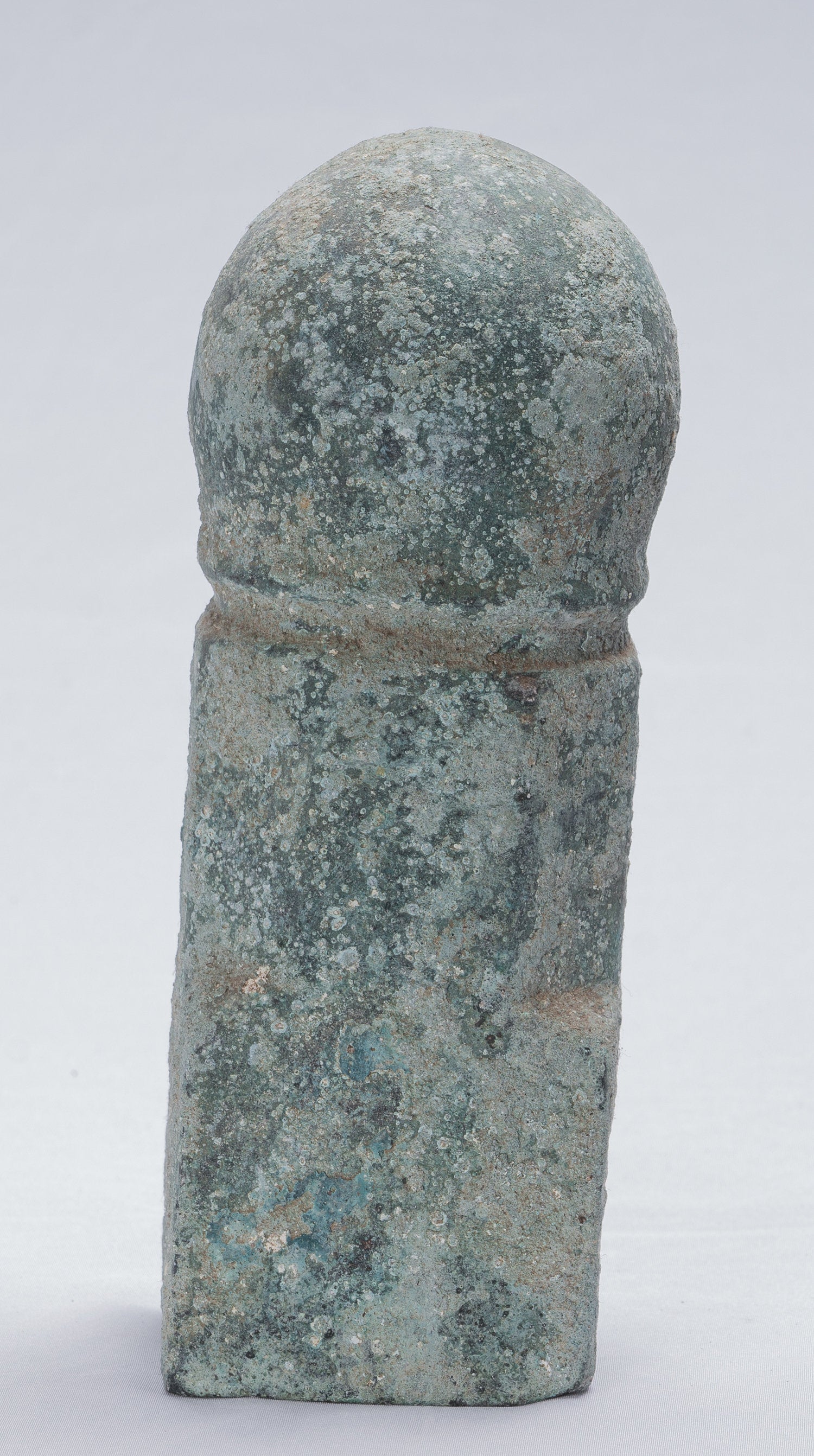 Antique Khmer Style Verdigris Bronze Shiva Linga / Lingnum & Yoni-22cm/9 "