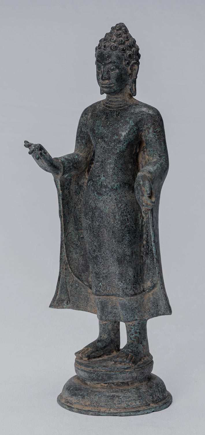 Estatua de Buda - Estatua de Buda de Buda de Estado Dvaravati Thai Thai de Predicia - 33cm/13 "