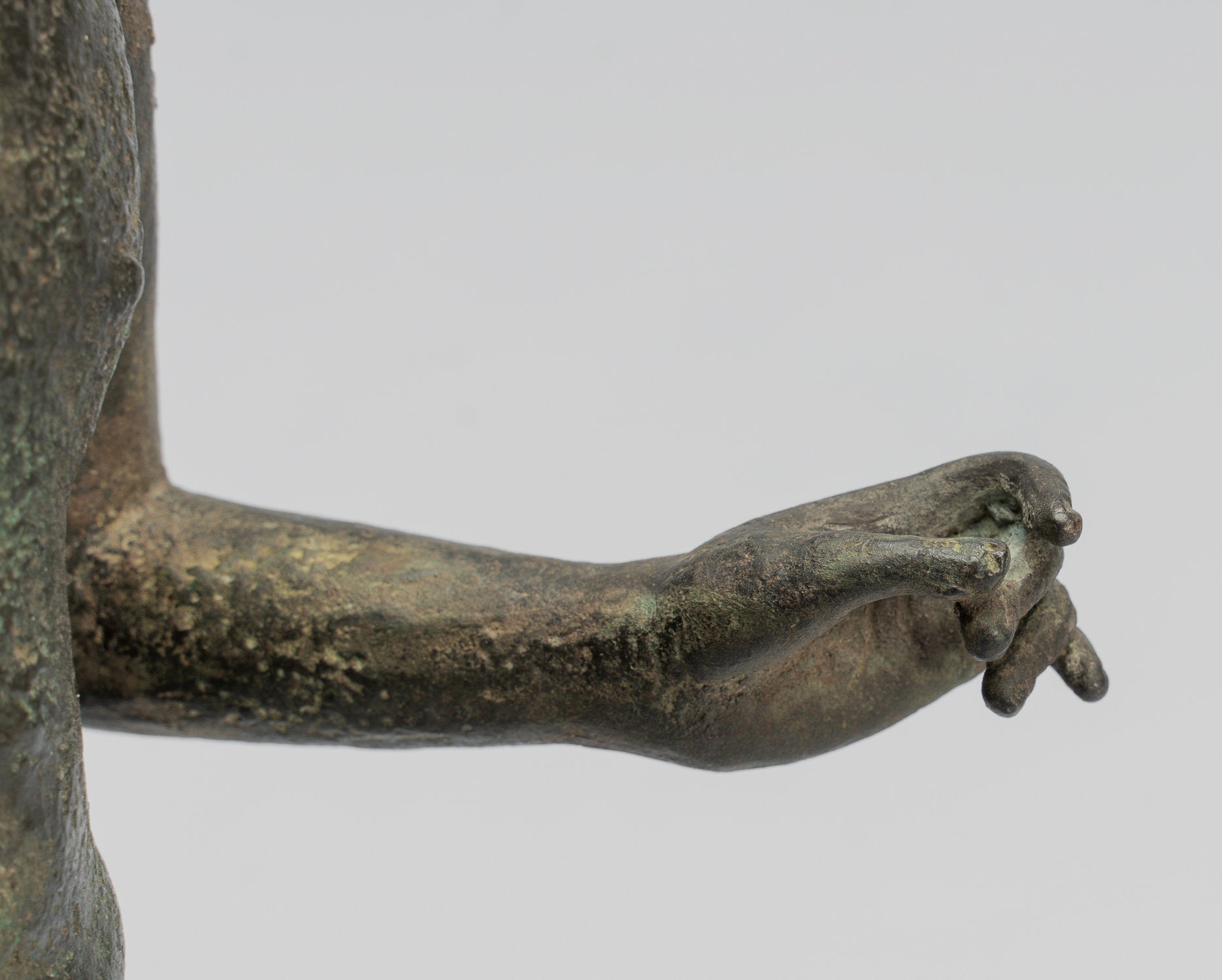 Vishnu Statue-Antique indonésien Style Java Majapahit Standing Bronze Vishnu Statue-44cm/18 "