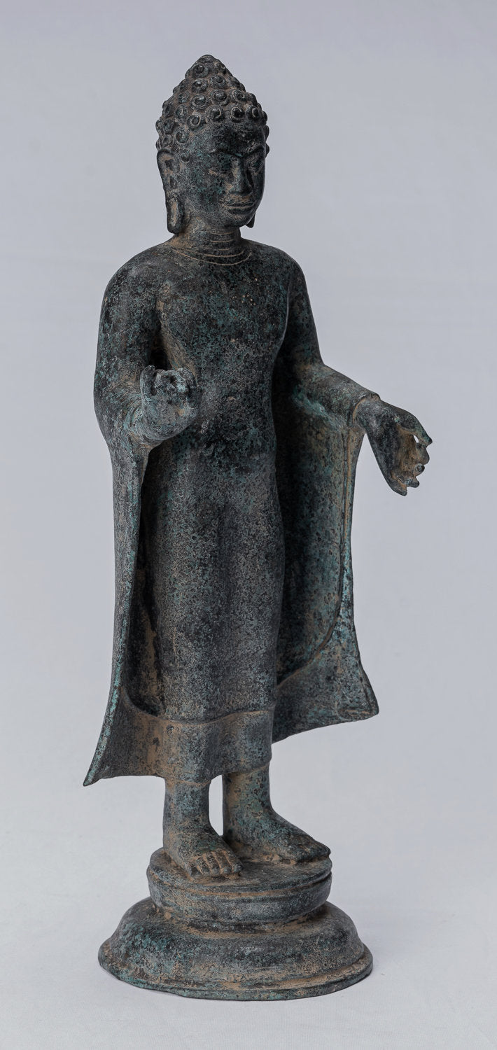 Estatua de Buda - Estatua de Buda de Buda de Estado Dvaravati Thai Thai de Predicia - 33cm/13 "