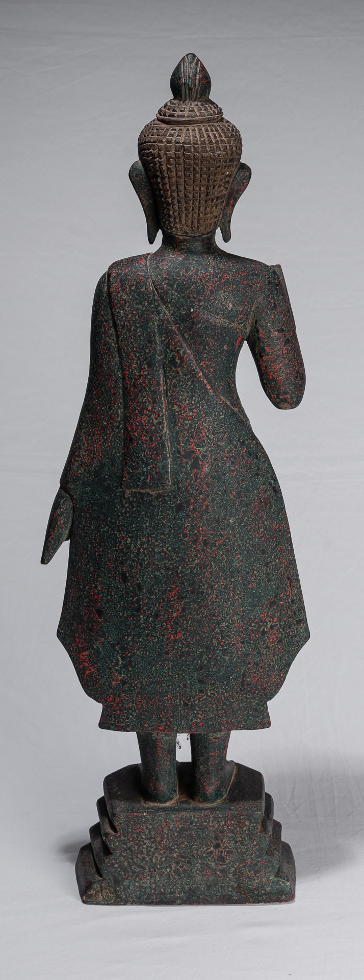 Estatua de Buda - Protección de madera de estilo antiguo de estilo jemer el lunes Estatua de Buda - 73 cm/29 "