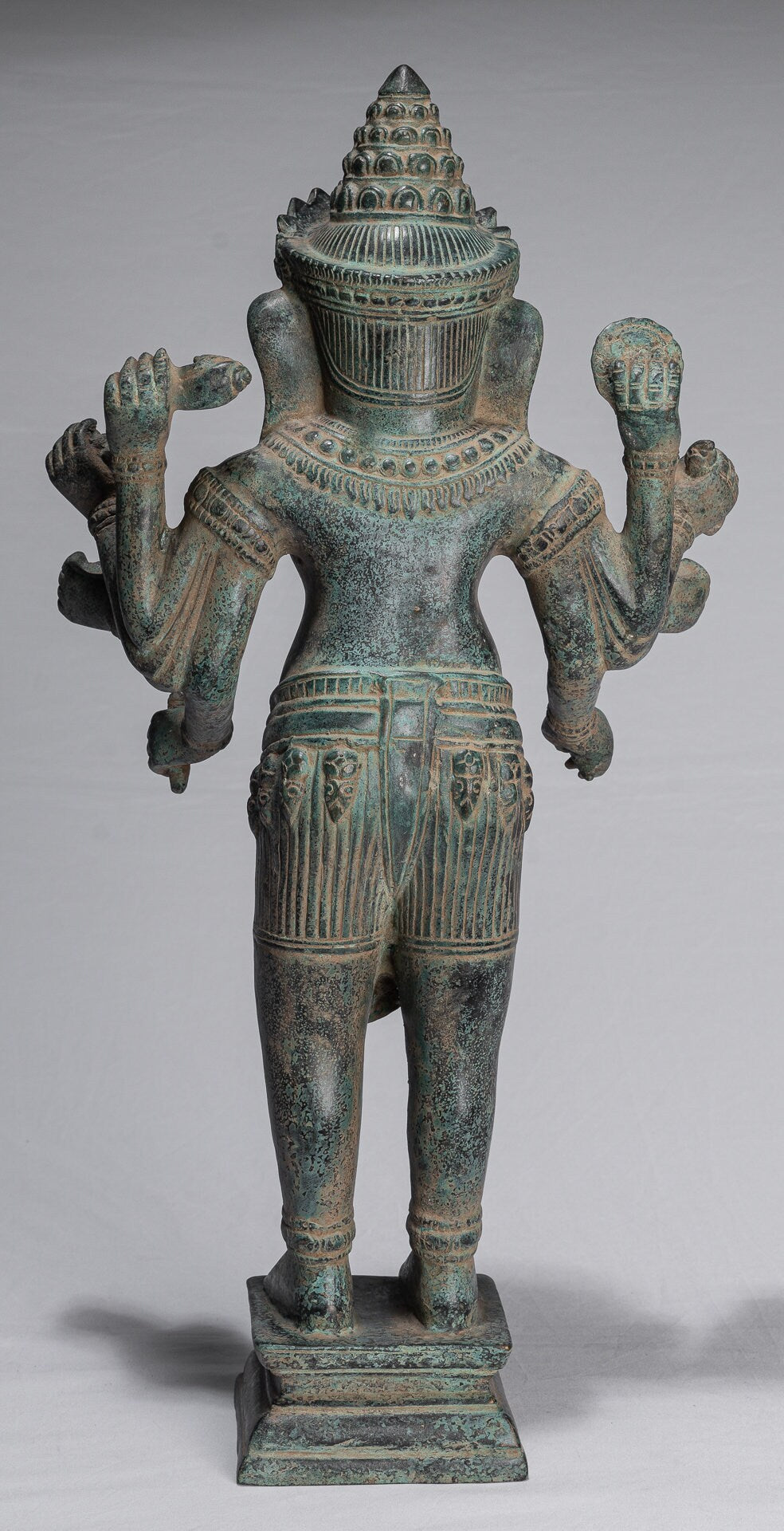 Statue de Ganesha – Statue de Ganesha d'Angkor Wat montée en bronze antique de style khmer – 55 cm